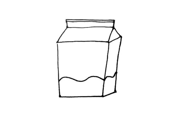 盒装牛奶简笔画