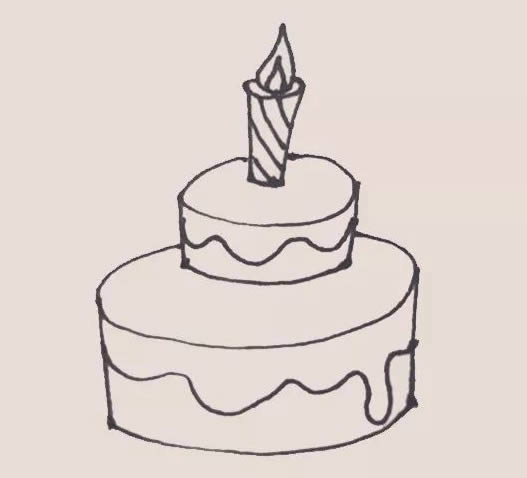 生日蛋糕简笔画