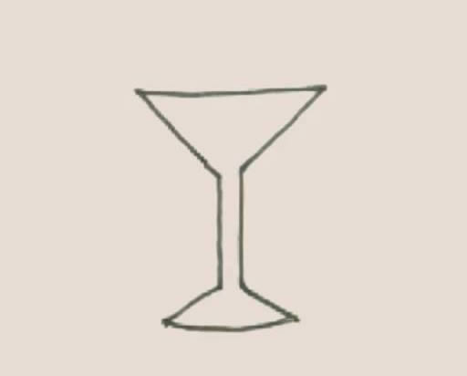 鸡尾酒简笔画