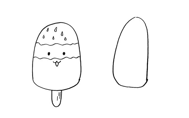 卡通雪糕简笔画