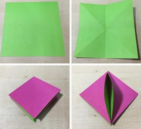 草莓折纸方法教程 手工折纸-第2张