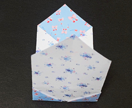 花篮子折纸步骤图 手工折纸-第6张