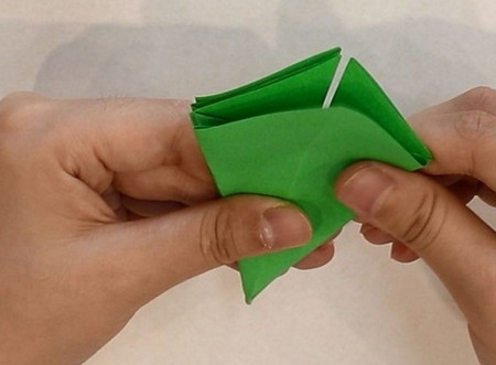 跳得远又简单青蛙折纸步骤 手工折纸-第5张