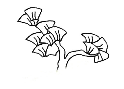银杏树简笔画 黑白色银杏树画法 植物-第4张