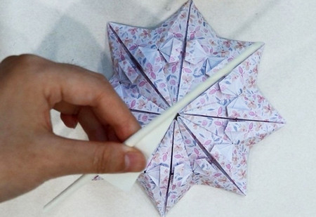 雨伞折纸图解步骤 手工折纸-第10张