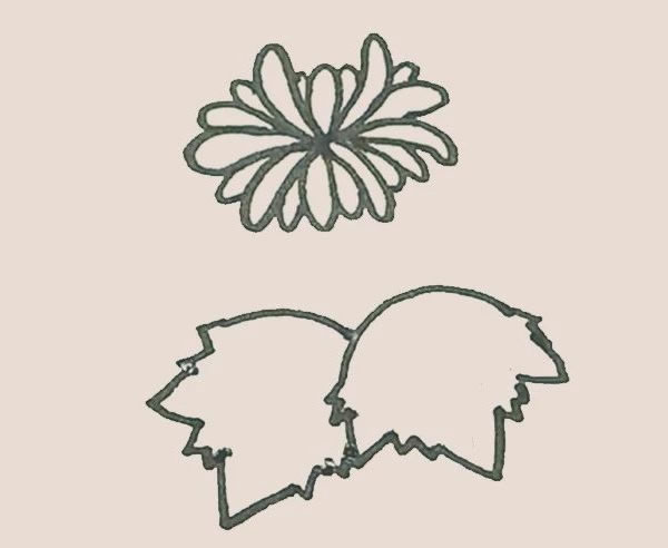 菊花简笔画画法步骤图 中级简笔画教程-第8张