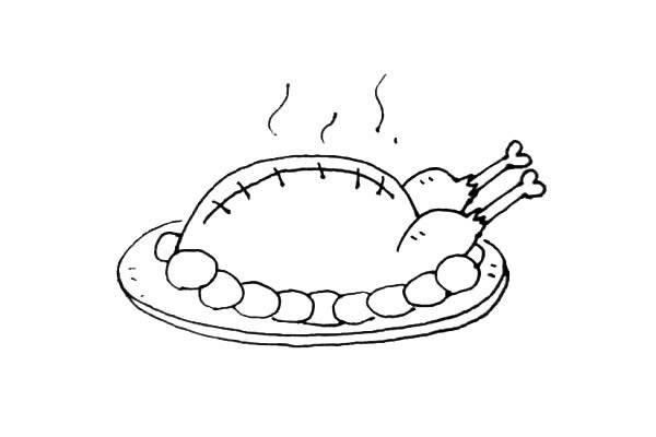 美味的火鸡简笔画