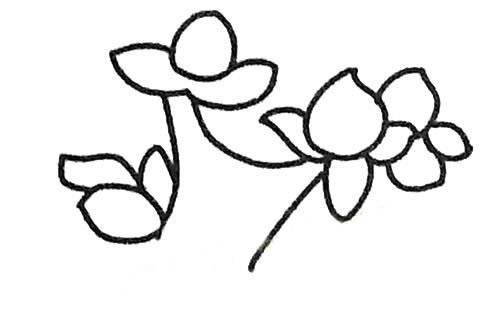 【桃树简笔画】简单四步画出桃树简笔画步骤图教程 植物-第2张