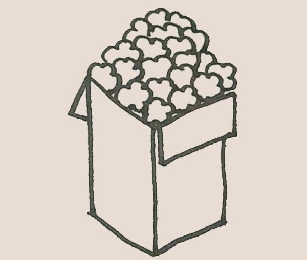 爆米花简笔画图片