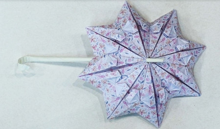 雨伞折纸图解步骤 手工折纸-第11张