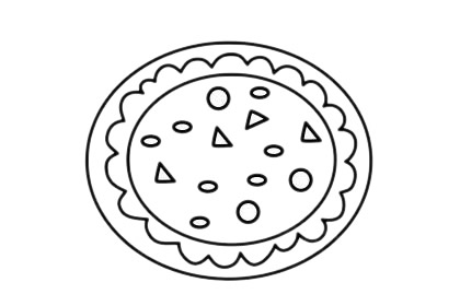 披萨简笔画图片