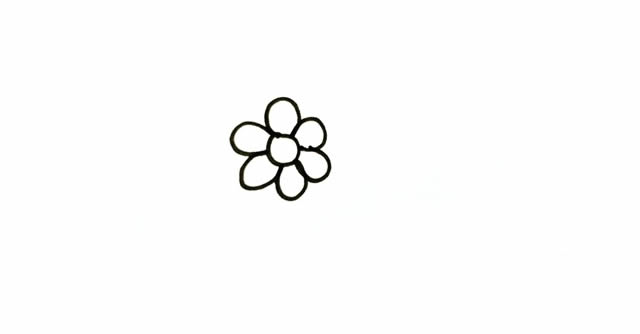 一素鲜花简笔画画法步骤图片 植物-第2张