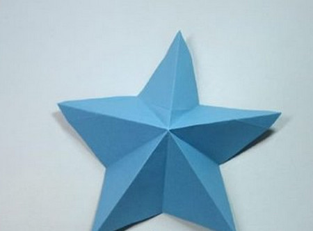 折纸立体五角星图解 手工折纸-第1张