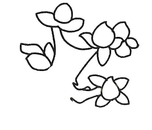 【桃树简笔画】简单四步画出桃树简笔画步骤图教程 植物-第3张