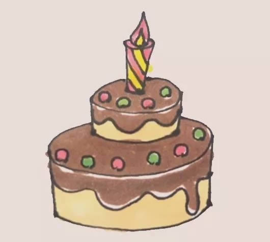 生日蛋糕简笔画