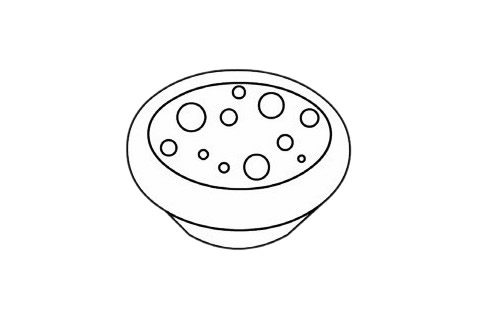 蛋挞简笔画完成图