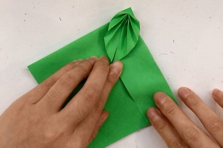 树叶信封的折法图解 手工折纸-第6张