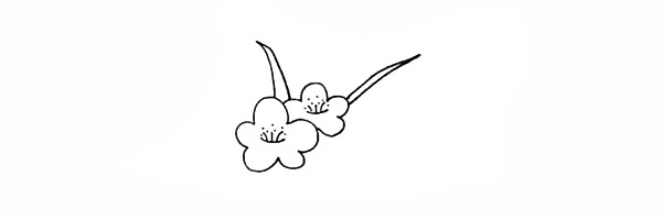 梅花树儿童手绘简笔画 初级简笔画教程-第5张