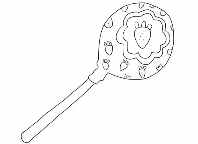 草莓棒棒糖简笔画