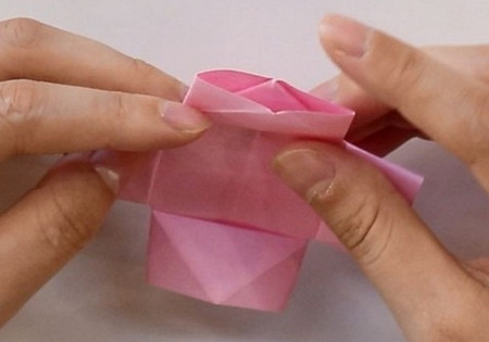 折纸小书包的步骤图解 手工折纸-第7张