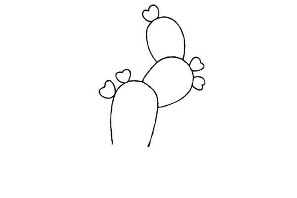 仙人掌简笔画黑白线稿图片 中级简笔画教程-第3张