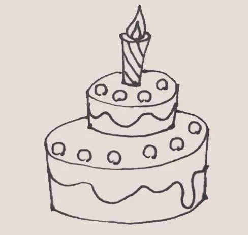 生日蛋糕简笔画