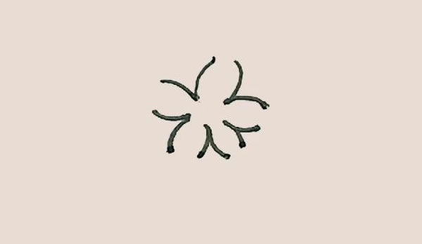 桃花简笔画的画法步骤图解教程 中级简笔画教程-第3张