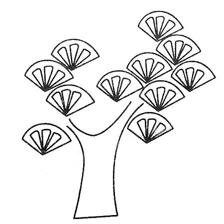 松树的多种画法-松树简笔画图画大全 植物-第7张