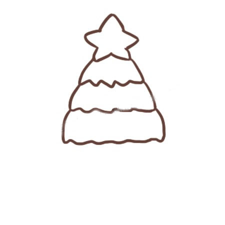 彩色圣诞树简笔画画法步骤 初级简笔画教程-第3张