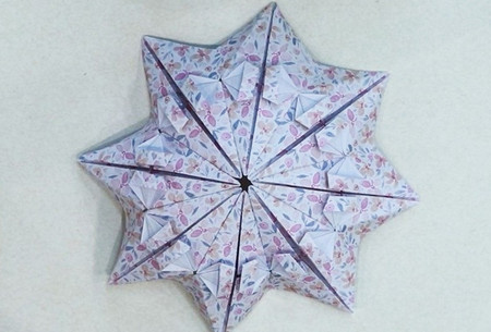 雨伞折纸图解步骤 手工折纸-第9张