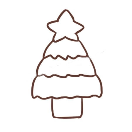 彩色圣诞树简笔画画法步骤 初级简笔画教程-第4张