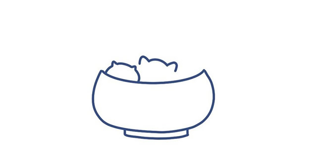 萌宠汤圆简笔画
