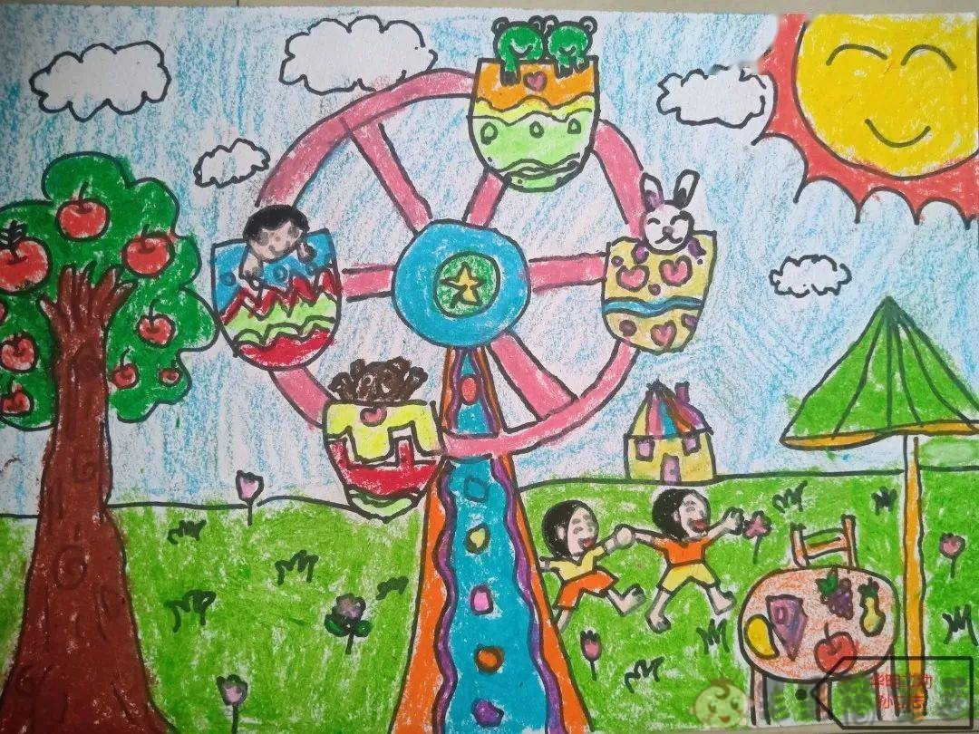 暑假生活少儿绘画作品图片