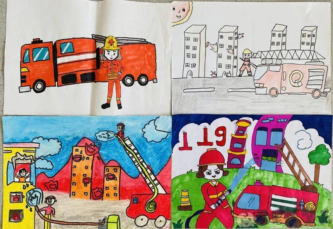 幼儿园消防安全绘画图片