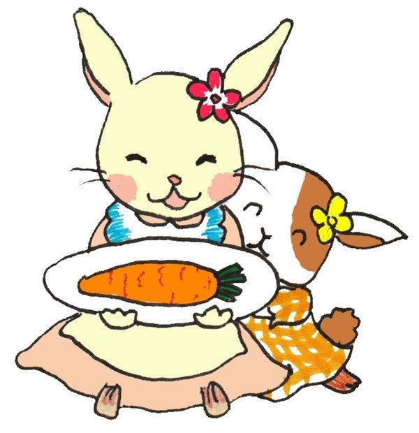 小白兔的简笔画步骤,好画的小白兔 动物-第1张