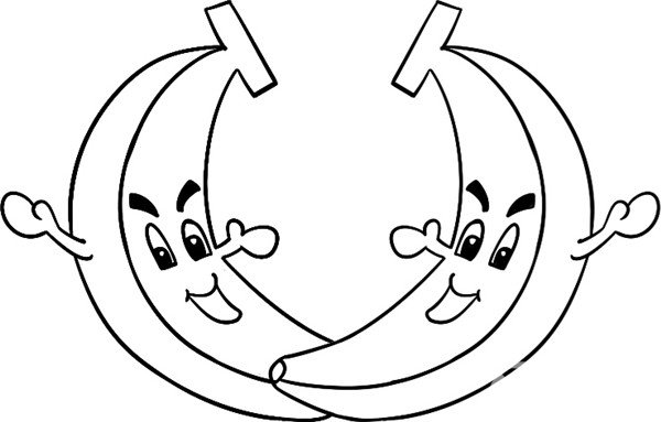 香蕉简笔画怎么画 香蕉简笔绘图片 中级简笔画教程-第1张