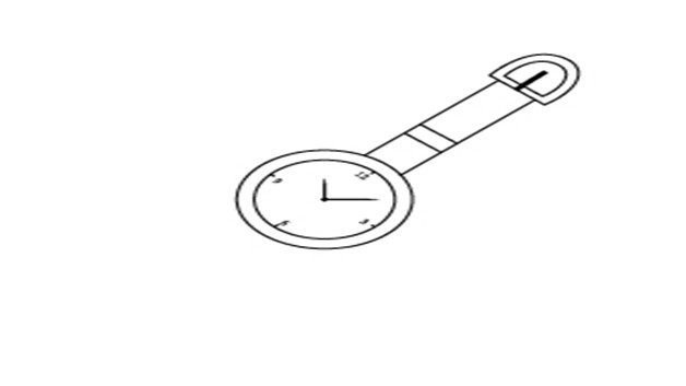 手表简笔画 手表简笔绘图片大全 中级简笔画教程-第4张