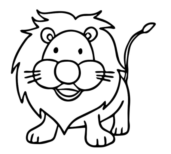 幼儿简笔画狮子怎么画 狮子简笔画步骤 中级简笔画教程-第4张