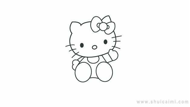 凯蒂猫简笔画画法,hello kitty简笔画 人物-第4张
