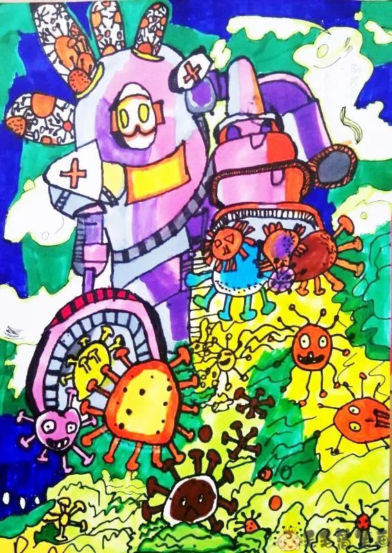 新冠病毒科幻画获奖作品