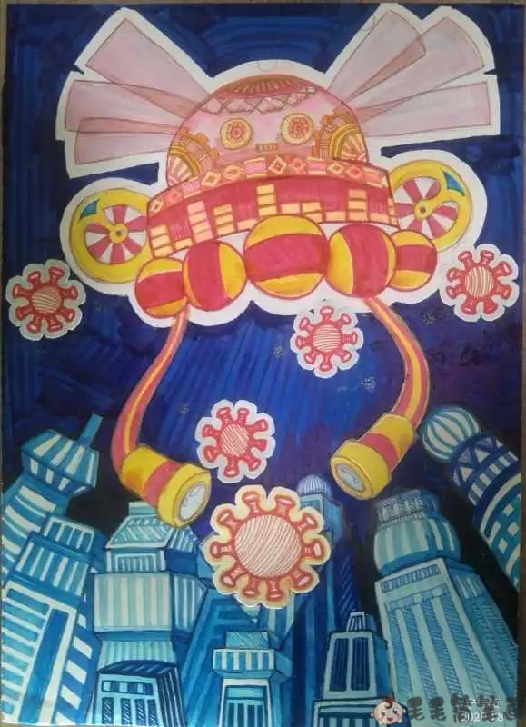 新冠病毒科幻画获奖作品
