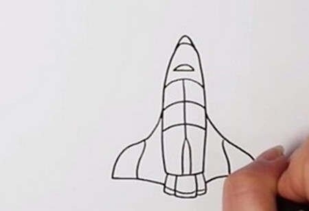 航天飞机的简笔画怎么画 中级简笔画教程-第2张
