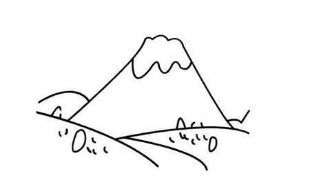 山脉的画法简笔画图片