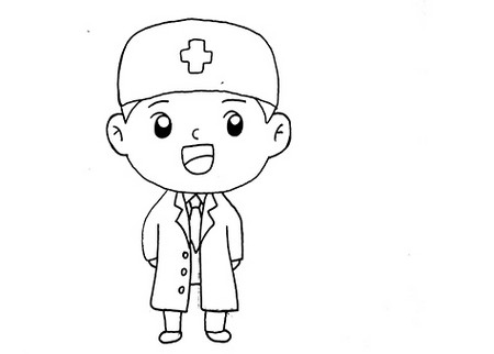 医护人员简笔画 简单好看的医生画法 中级简笔画教程-第5张
