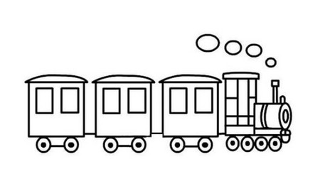 长火车简笔画儿童画图片