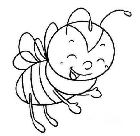 小蜜蜂简笔画图片大全可爱 中级简笔画教程-第9张