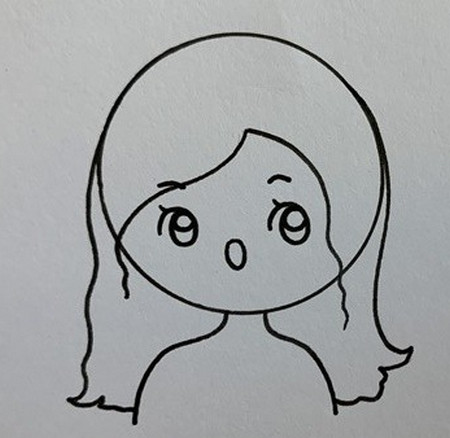 唱歌的女孩彩色简笔画 中级简笔画教程-第6张