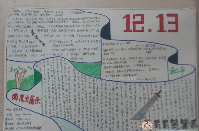 关于南京大屠杀纪念日手抄报