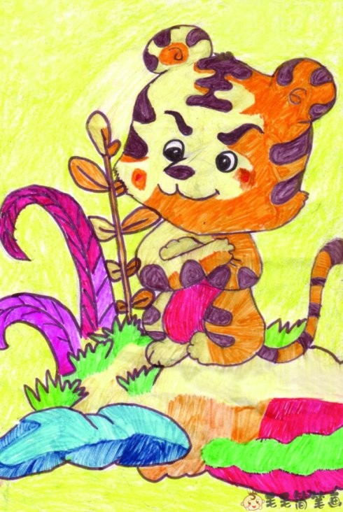 三年级虎年绘画作品图片