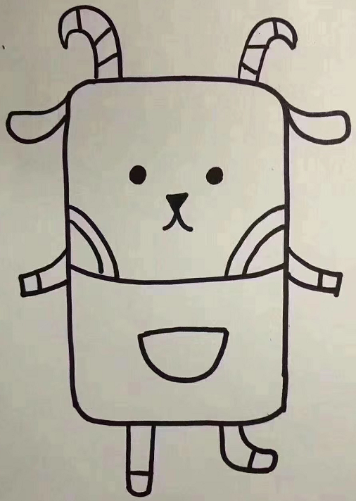 可爱的小羊简笔画怎么画 动物-第4张